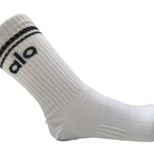 medias canilleras alo blancas con rayas negras