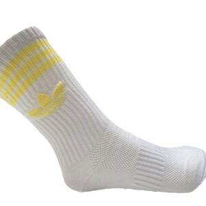 medias canilleras adidas con logo amarillo