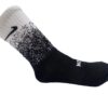 medias canilleras nike jaspeadas negras con blanco